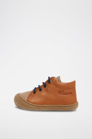 Sapatilhas em couro nappa - Camel