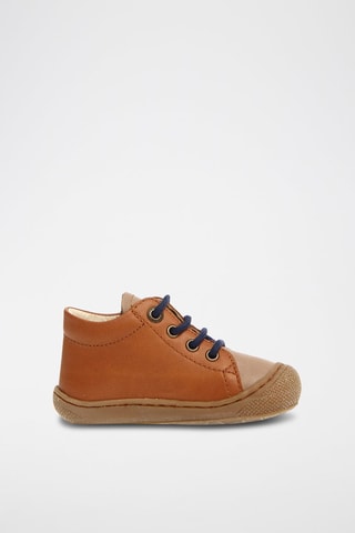 Sapatilhas em couro nappa - Camel