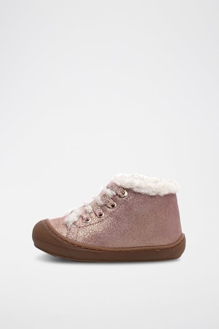 Sapatilhas forradas em couro nappa - Rosa-velho