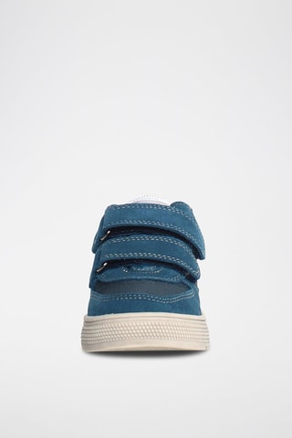 Sapatilhas em nobuck - Azul e camel