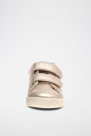 Sapatilhas em nobuck - Rosa e dourado