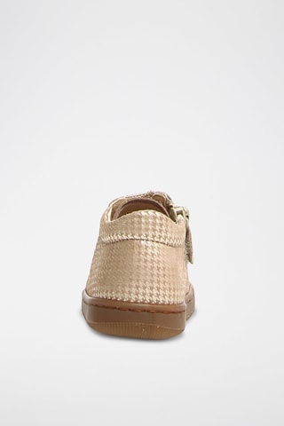 Sapatilhas em couro - Dourado