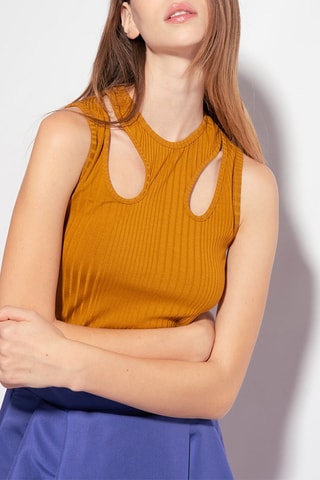 Camisola de alças - Mostarda