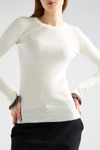Camisola em lã - Branco