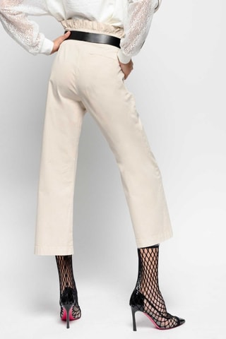 Pantacourt taille haute - Beige
