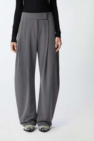 Pantalon wide legs - Gris