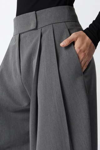 Pantalon wide legs - Gris
