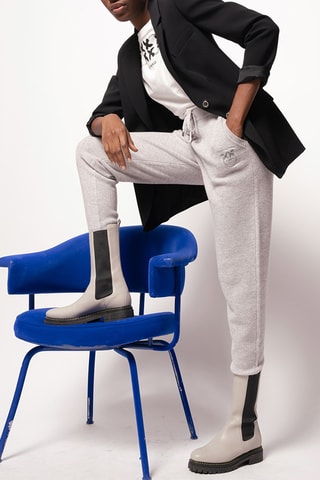 Pantalon en laine et cachemire - Gris
