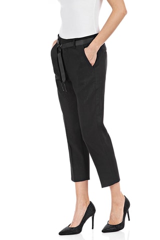Calças cropped straight - Preto