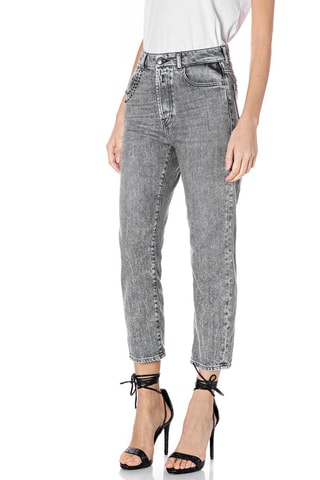 Calças de ganga Mom Fit Tyna - Cinzento