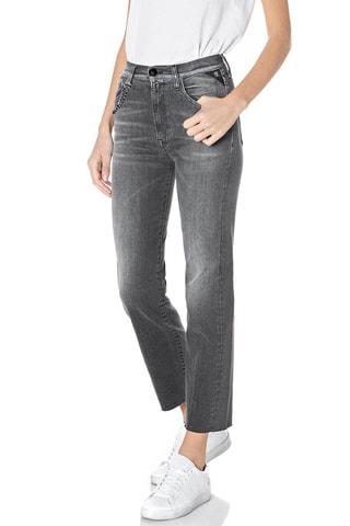 Calças de ganga de cintura subida Wide Leg Reyne - Cinzento