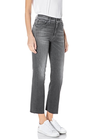 Calças de ganga de cintura subida Wide Leg Reyne - Cinzento