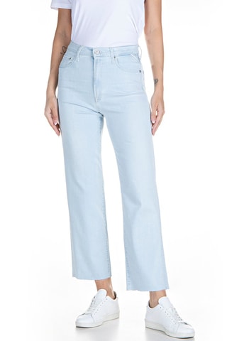Calças de ganga de cintura subida Wide Leg Reyne - Azul