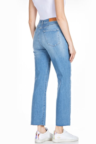 Calças de ganga com cintura subida Wide Leg Reyne - Azul