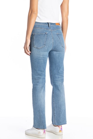 Calças de ganga com cintura subida Wide Leg Reyne - Azul
