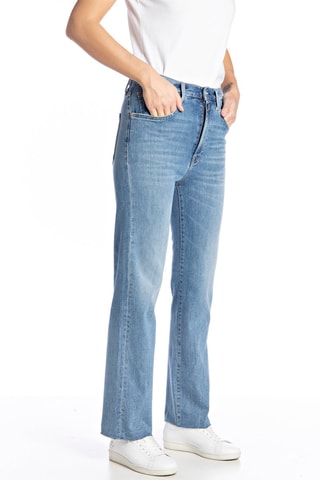 Calças de ganga com cintura subida Wide Leg Reyne - Azul