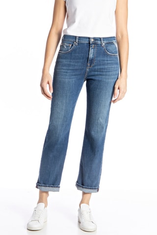 Calças de ganga com cintura subida Bootcut Rayah - Azul