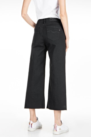 Calças de ganga de cintura subida Wide Leg Fahra - Preto