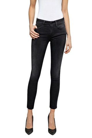 Calças de ganga de cintura subida Skinny New Luz - Preto