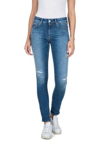 Calças de ganga Skinny com cintura subida Luzien - Azul