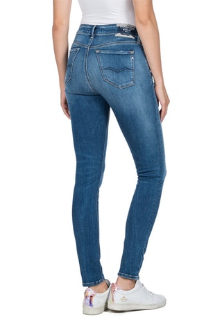Calças de ganga Skinny com cintura subida Luzien - Azul