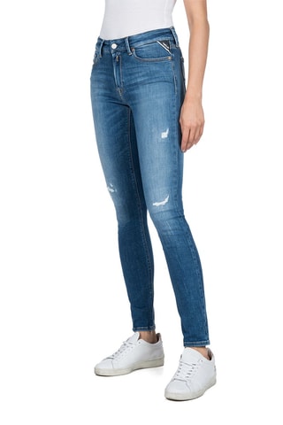 Calças de ganga Skinny com cintura subida Luzien - Azul