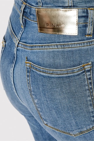 Calças de ganga skinny cintura alta - Azul