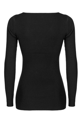 Top de lã - Preto