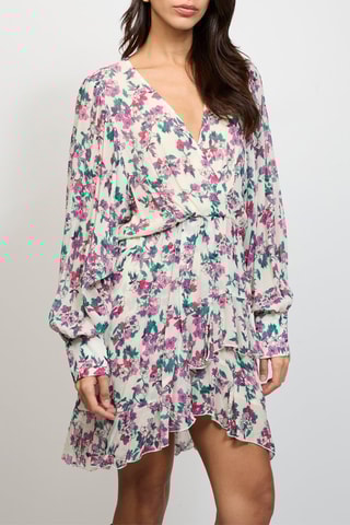 Vestido com folhos - Branco
