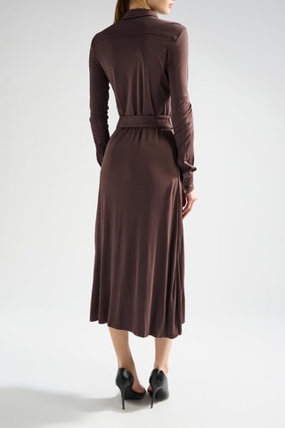 Vestido-camisa - Castanho