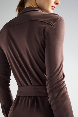 Vestido-camisa - Castanho