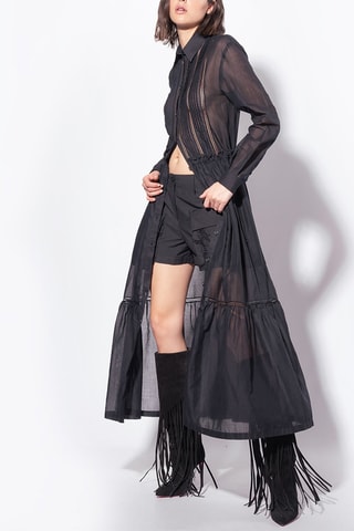 Vestido-camisa - Preto