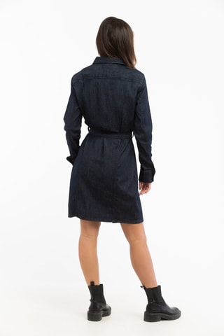 Vestido-camisa - Azul-escuro