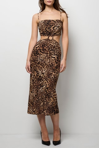 Vestido midi - Castanho
