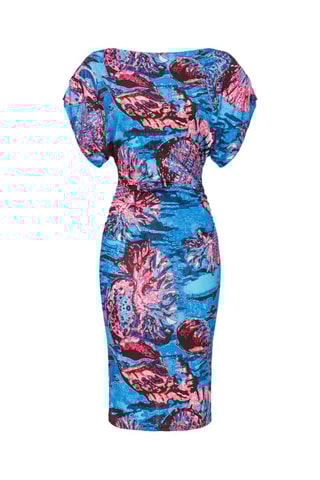Vestido justo - Azul-elétrico