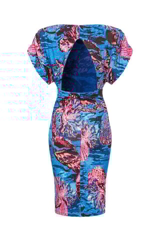 Vestido justo - Azul-elétrico