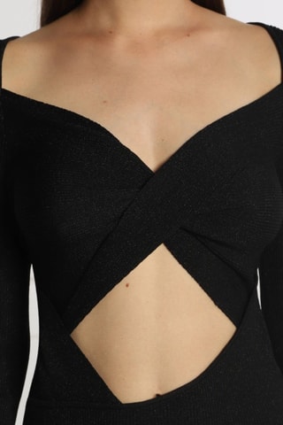 Vestido justo - Preto