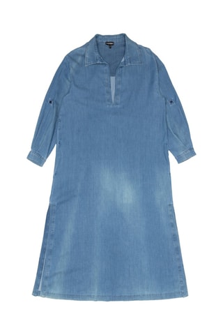 Vestido midi de ganga - Azul - Emporio Armani