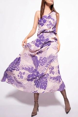 Vestido assimétrico - Violeta