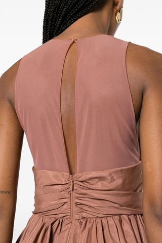 Vestido estilo patinadora - Castanho