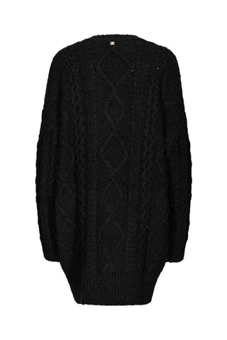 Vestido-camisola em lã e alpaca - Preto