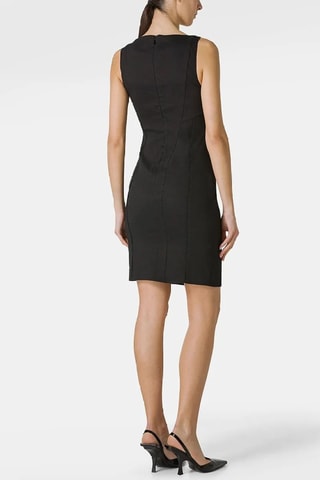 Vestido justo de linho - Preto