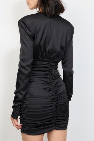 Vestido drapeado - Preto