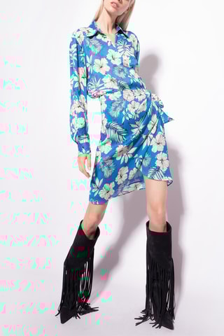 Vestido traçado - Azul