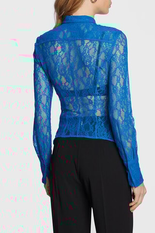 Camisa de renda - Azul
