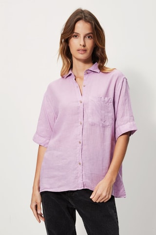 Camisa em linho Malva