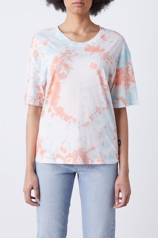 T-shirt Branco e laranja