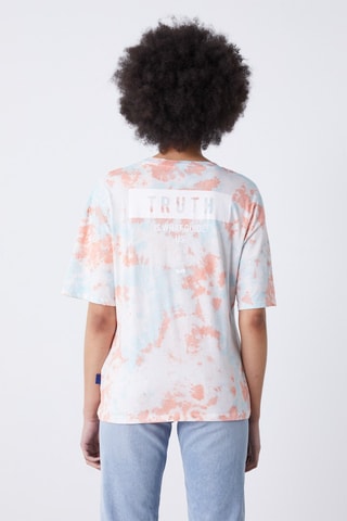 T-shirt Branco e laranja