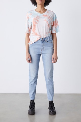 T-shirt Branco e laranja