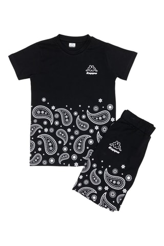 T-shirt e calções - Preto